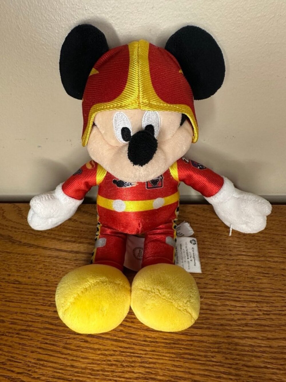 Disney store Mickey Mouse Roadster Racer 9" Plush Mini Doll Stuffed Toy